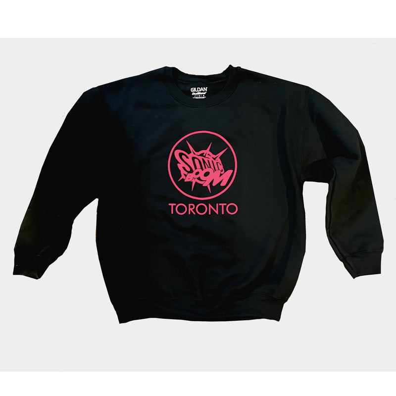 Sonic Boom Sweatshirt - Black with Pink Logo