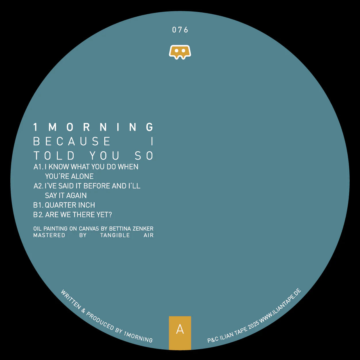 1morning – Because I Told You So (12") (New Vinyl)
