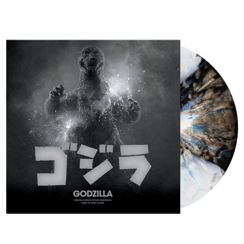 Akira Ifukube - Godzilla (70th Anniversary) (Black & White Haze w/ Electric Blue Splatter Vinyl) (New Vinyl)
