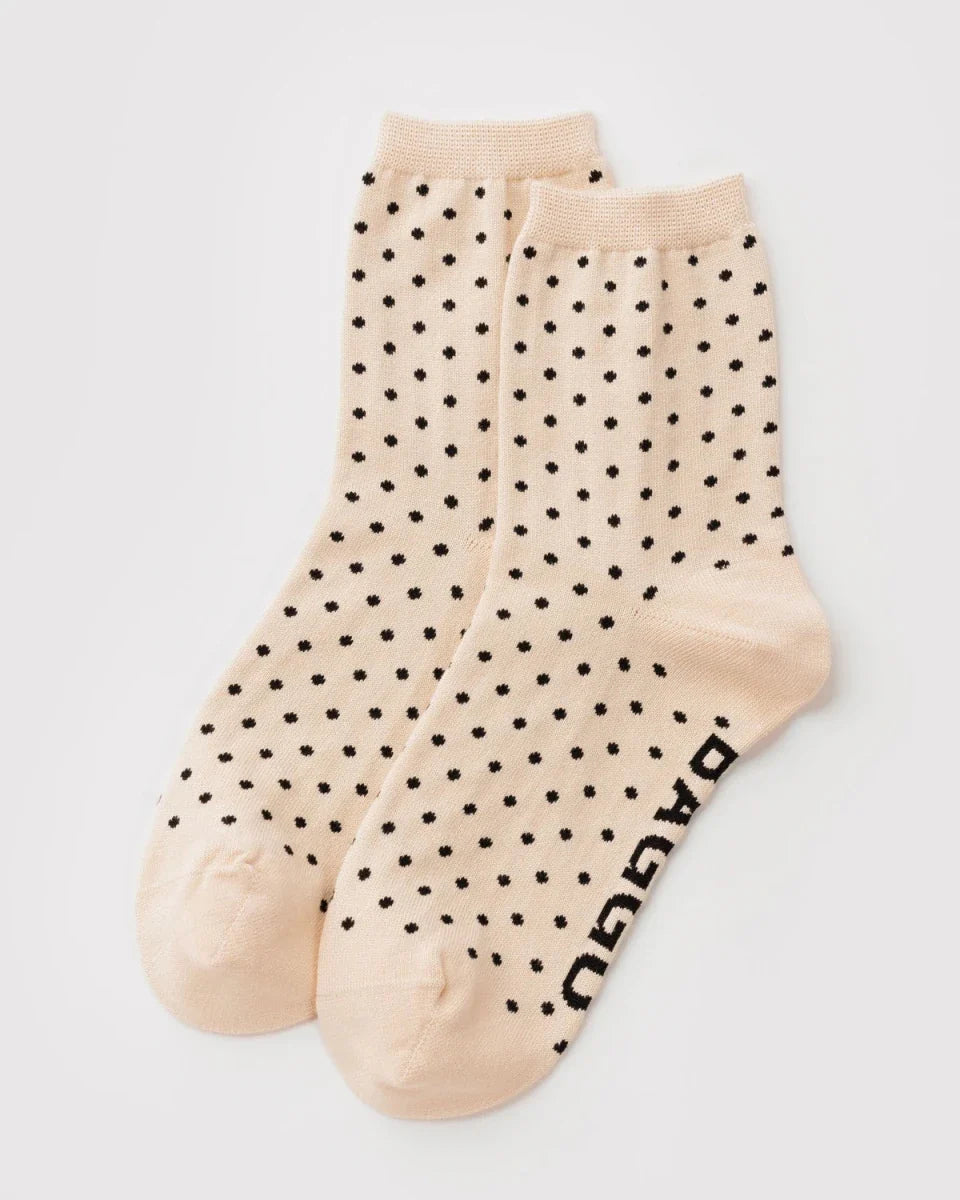 BAGGU Polka-Dot Crew Socks