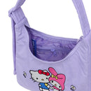 Baggu - Embroidered Hello Kitty & My Melody - Mini Nylon Shoulder Bag