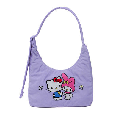 Baggu - Embroidered Hello Kitty & My Melody - Mini Nylon Shoulder Bag