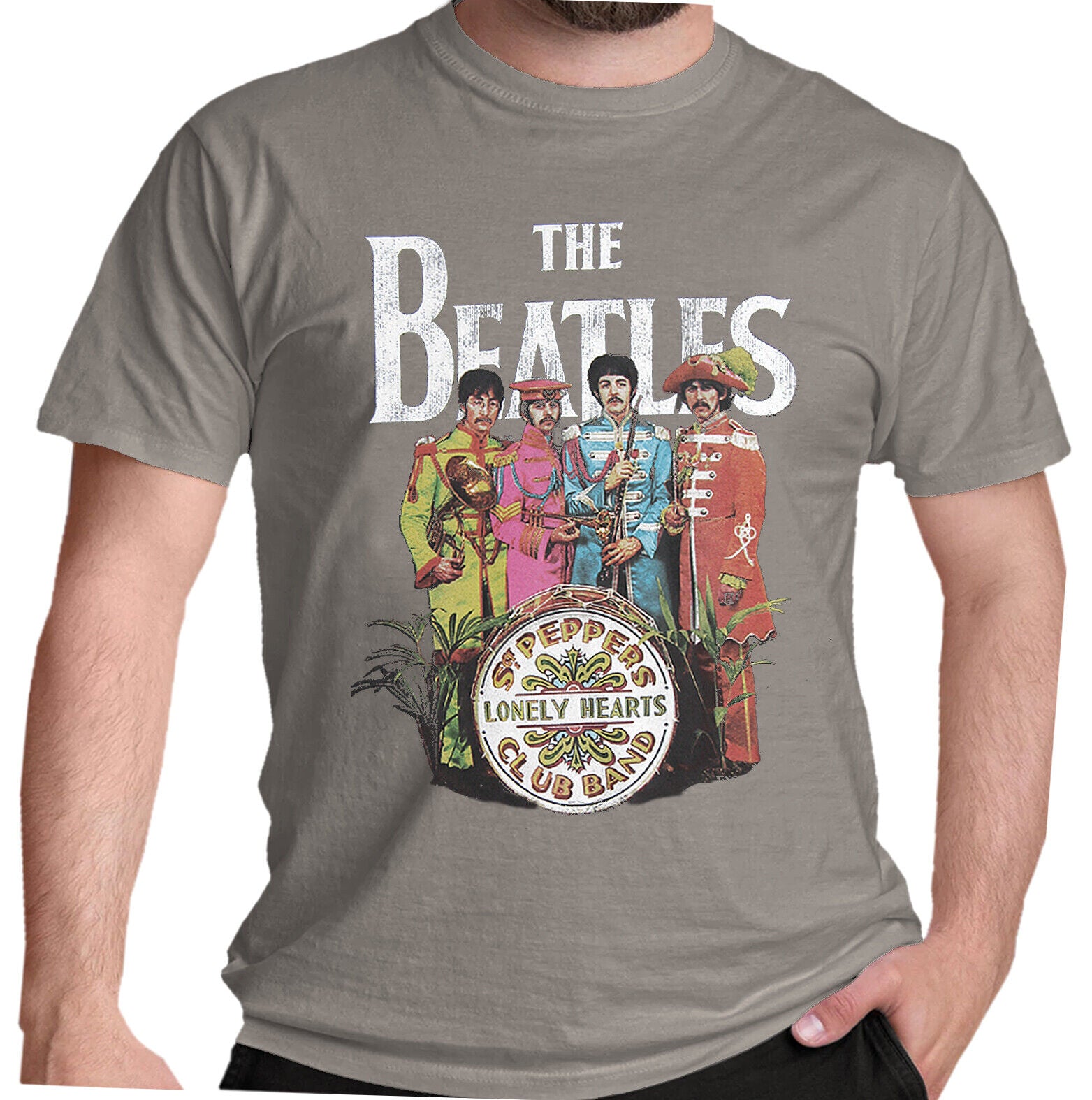 Beatles - Sgt Pepper (Grey) -T-Shirt – Sonic Boom Records