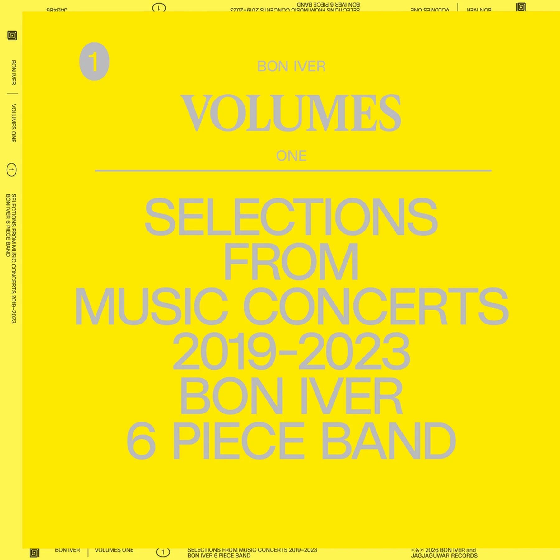 Bon Iver - Volumes One: Selections From Music Concerts 2019-2023 (New Vinyl)