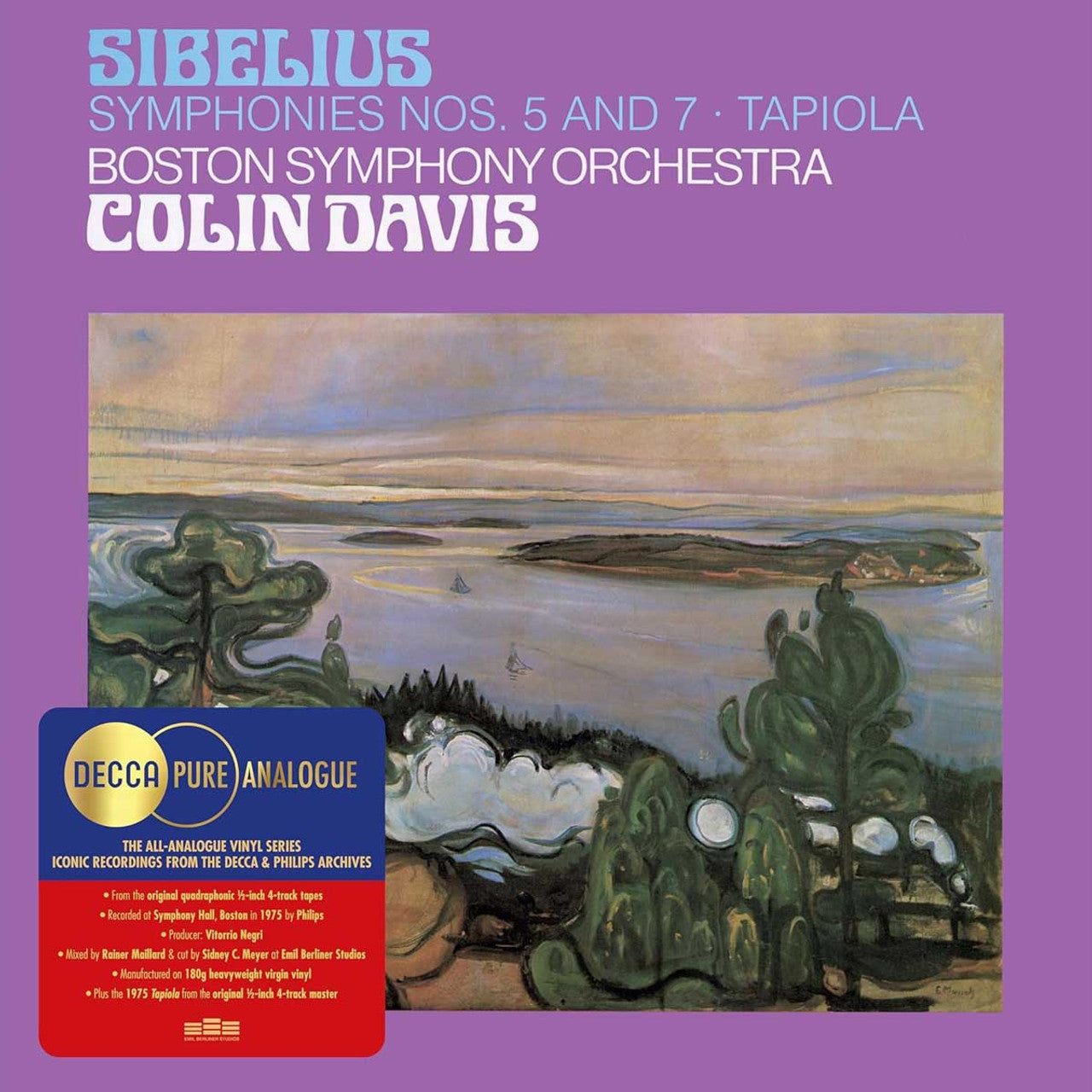 Boston Symphony Orchestra - Sibelius Symphonies 5 & 7 (Decca Pure Analogue Series) (New Vinyl)