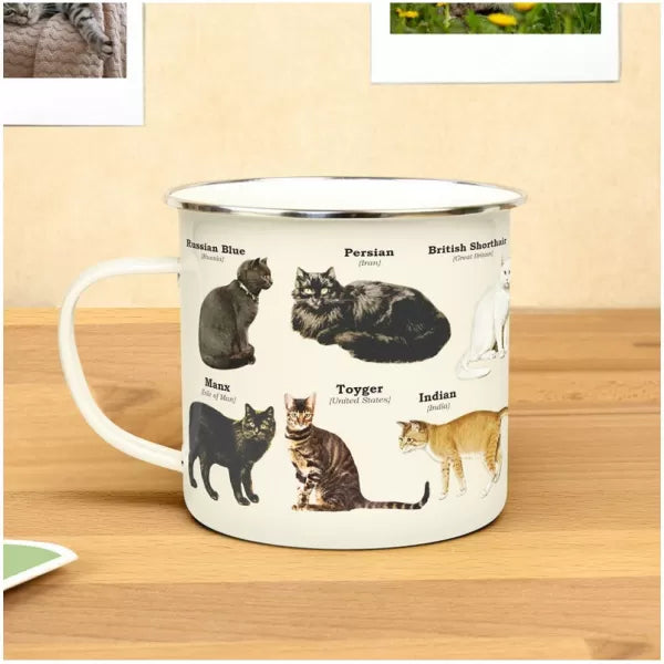Cat Enamel Mug