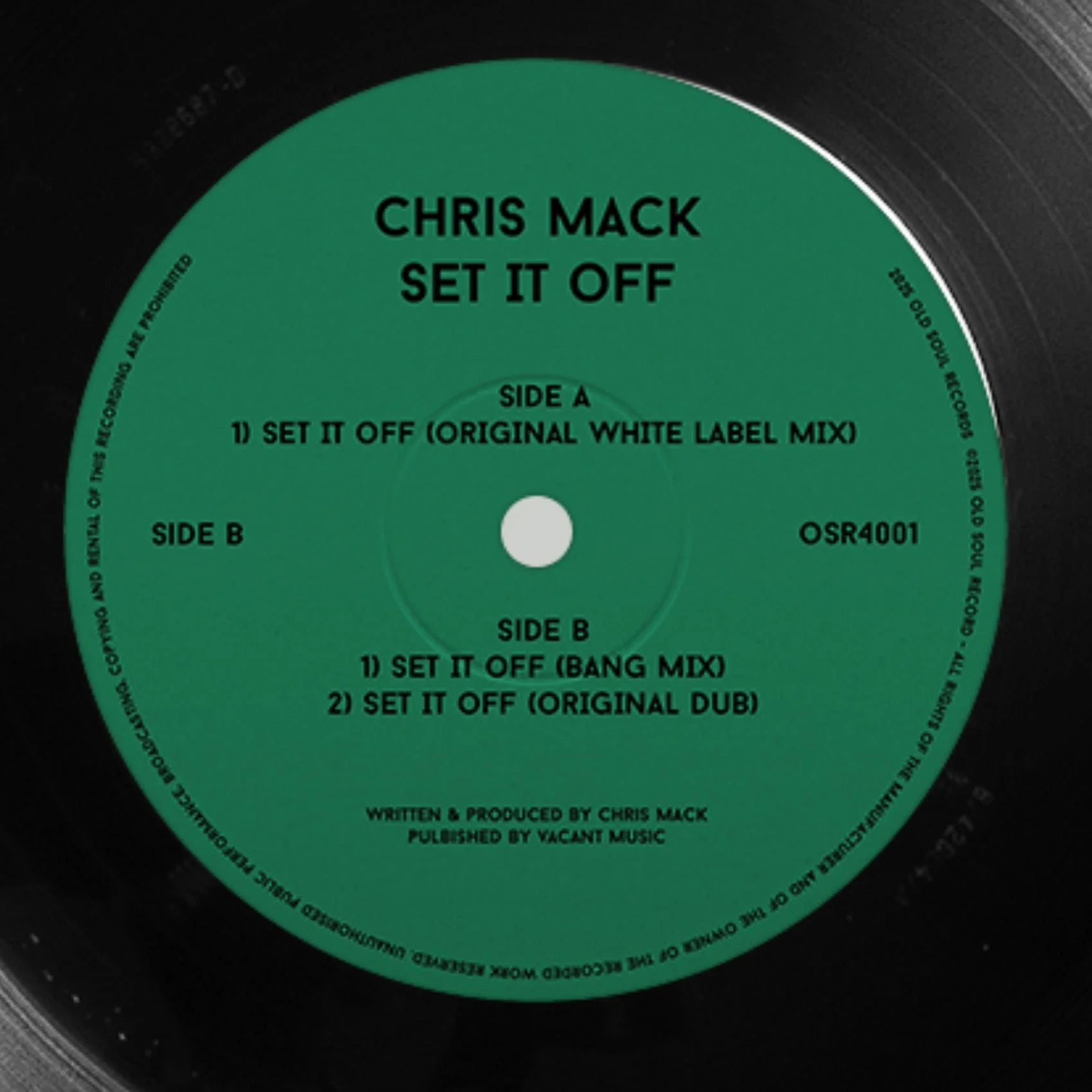 Chris Mack - Set It Off 12" (New Vinyl)