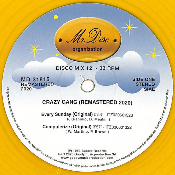 Crazy Gang – Every Sunday (12") (New Vinyl)