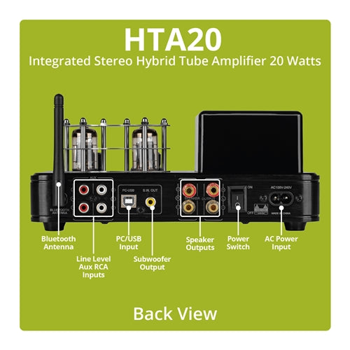 Dayton - HTA20 Integrated Stereo Hybrid Tube Amplifier 20 Watts & Dayton Bookshelf Speakers - 2 Way Speakers *AVAILABLE FOR IN-STORE PICK-UP ONLY* (Electronics)