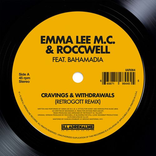 Emma Lee M.C. & Roccwell - Cravings & Withdrawals ft. Bahamadia (Retrogott Remix)(7")(New Vinyl)