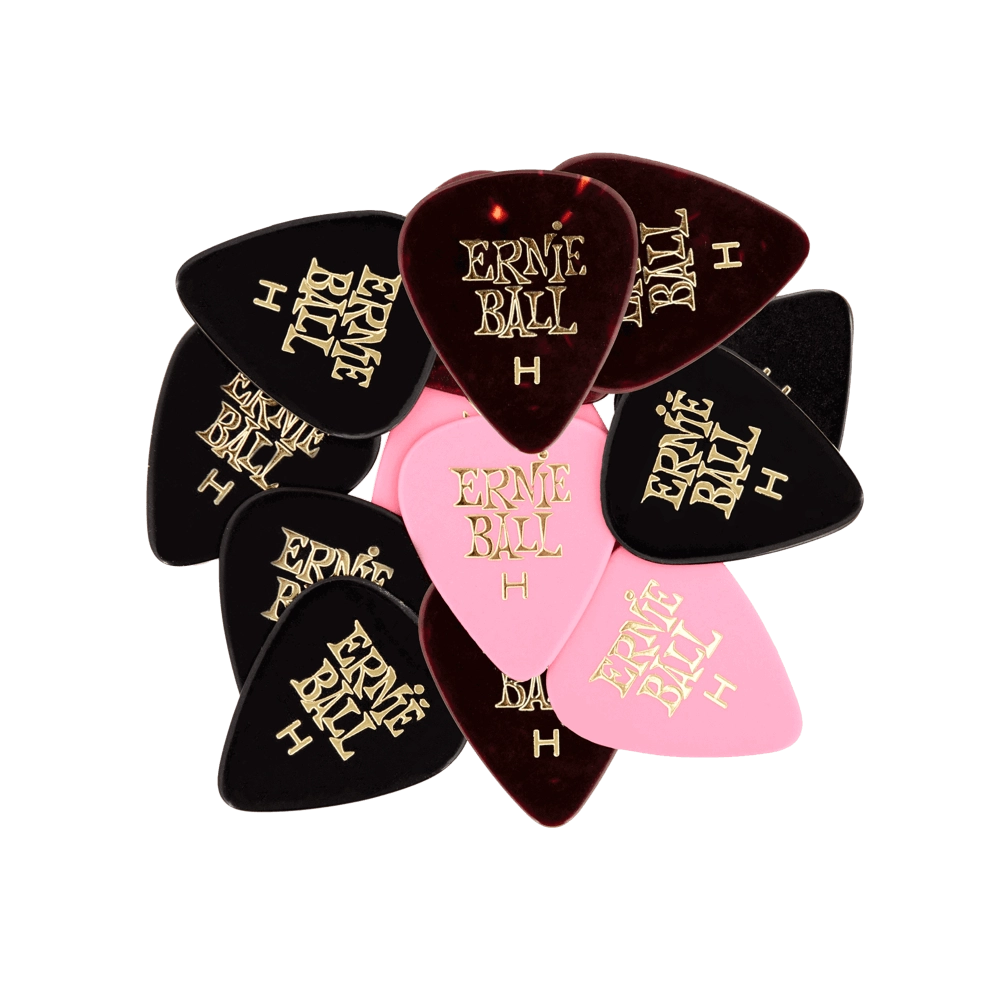 Ernie Ball Guitar Picks - Packs of 12, Assorted Colours