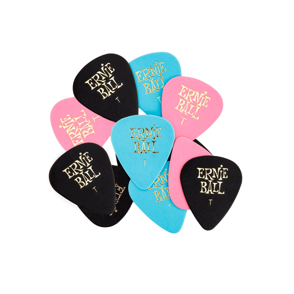 Ernie Ball Guitar Picks - Packs of 12, Assorted Colours