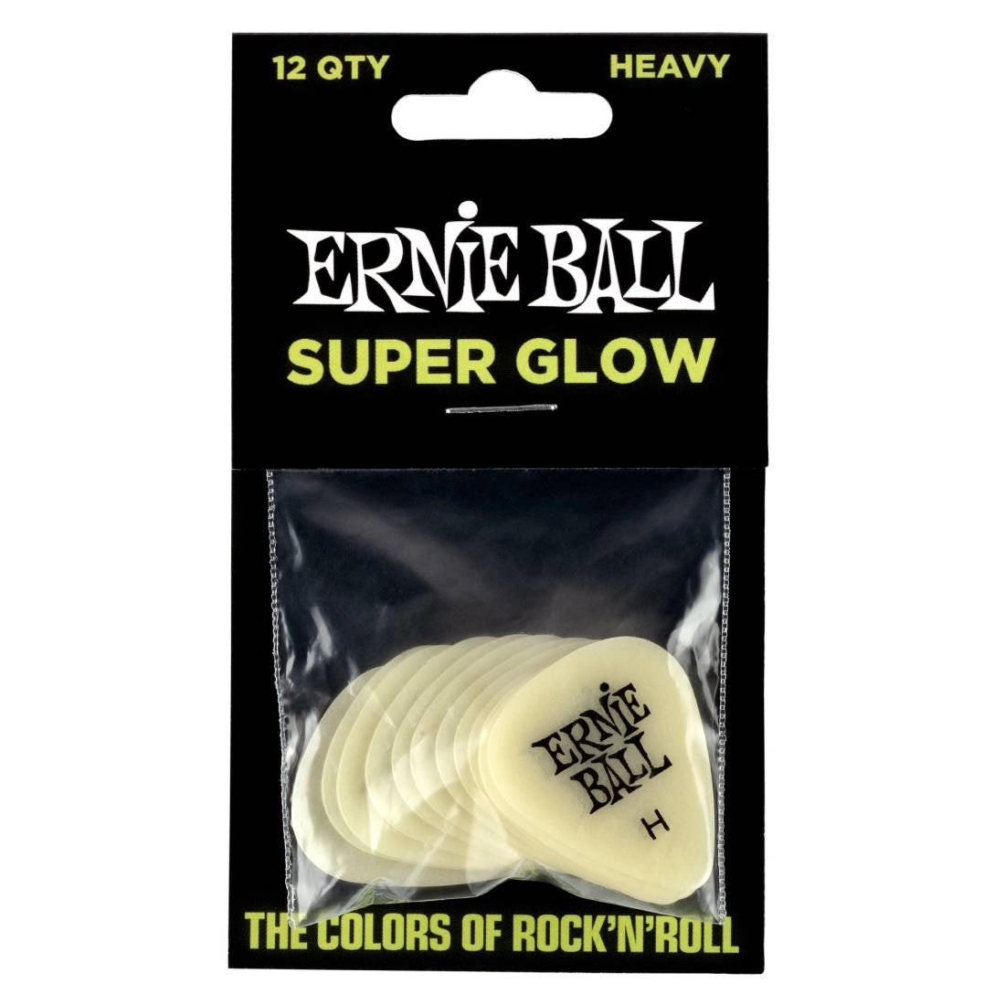 Ernie Ball Guitar Picks - Packs of 12, Super Glow