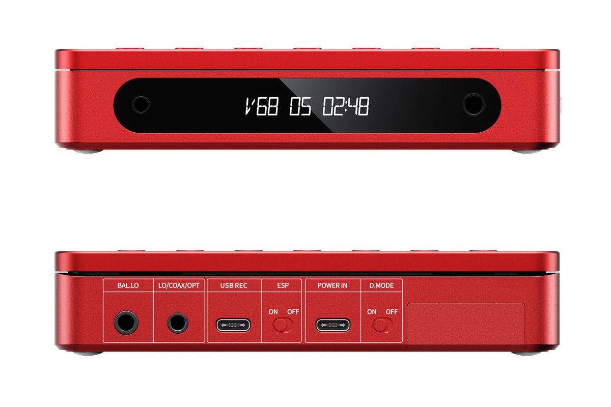 FiiO DM13 Multifunctional Portable Stereo CD Player with Long-Lasting Battery, Supports USB Ripping, Optical/coaxial/3.5mm/4.4mm outputs (Red)