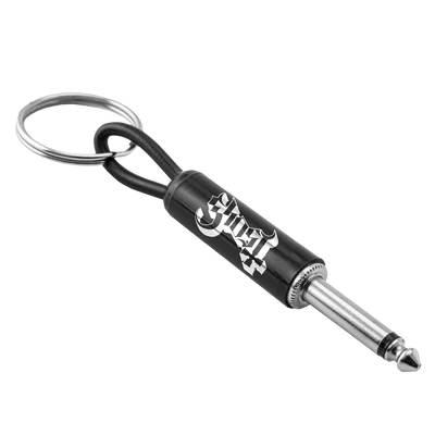 Ghost Logo Guitar Plug Keychain