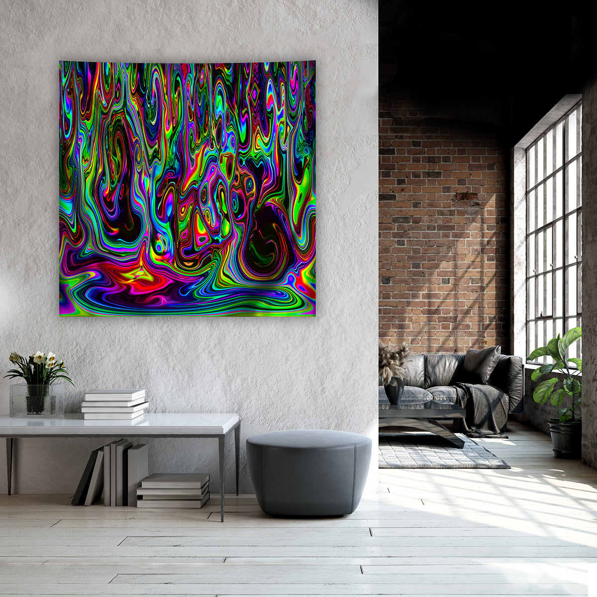 Glowtronics - UV/Black Light Acid Rain Tapestry