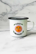 Good Morning - Lisa Congdon x Crow Canyon - Enamel Mug - 16 Oz - Crow Canyon