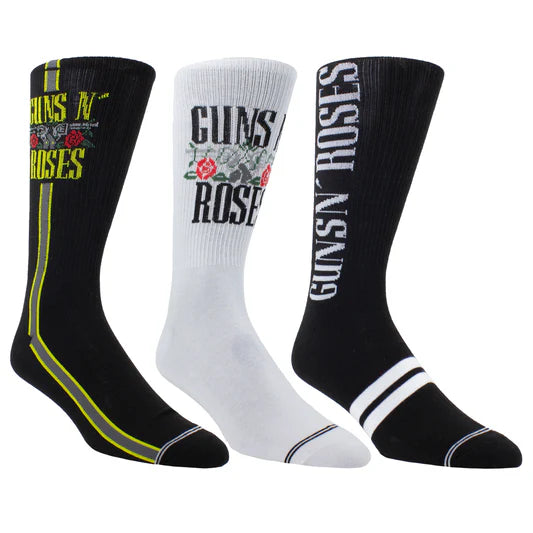 Guns N Roses Guitar Tin 3-Pack Socks