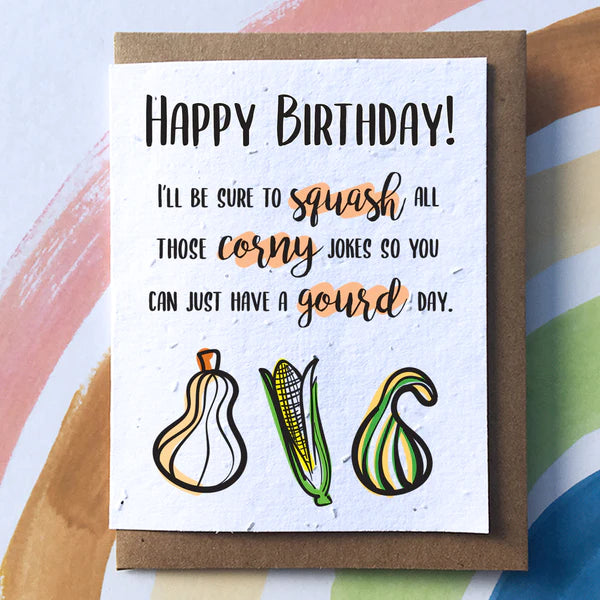 "Squash Birthday" Sow Sweet Greeting Card