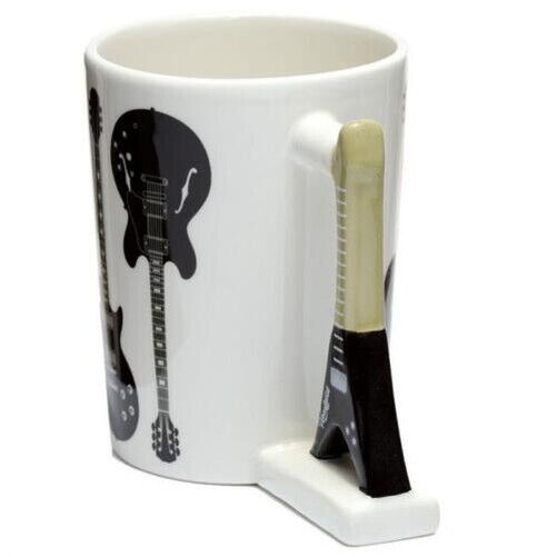 Headstock Rock Guitar Shaped Handle Ceramic Mug