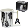Headstock Rock Guitar Shaped Handle Ceramic Mug