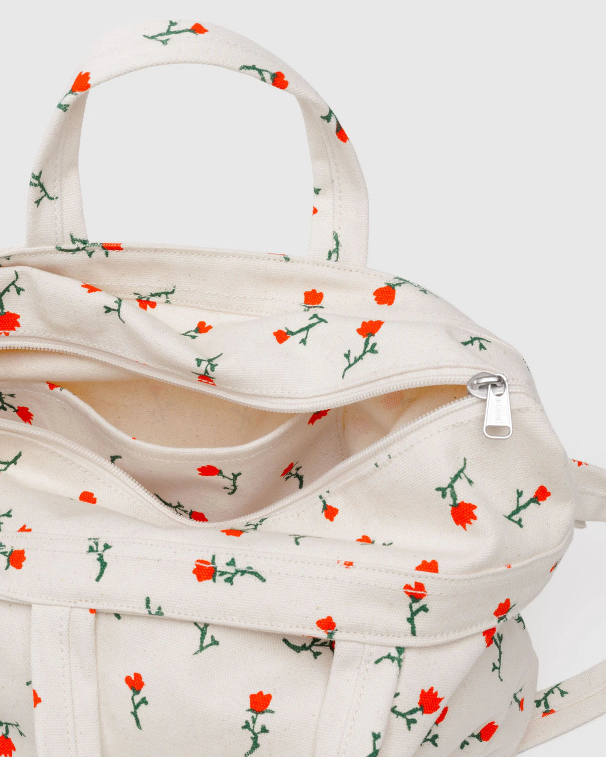 Horizonal Zip - Painted Wildflower Baggu Duck Tote (Canvas)