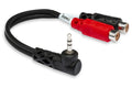 Hosa Right-Angle 3.5mm TRS (Aux/Headphone) to Dual RCA (Female) Stereo Breakout Cable
