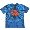 Sonic Boom Tye Dye T-Shirt (Psychedelic Blue Swirl with ORANGE Logo)