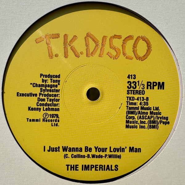 Imperials - Fast Freddie The Roller Disco King/I Just Wanna Be Your Lovin' Man (12") (New Vinyl)