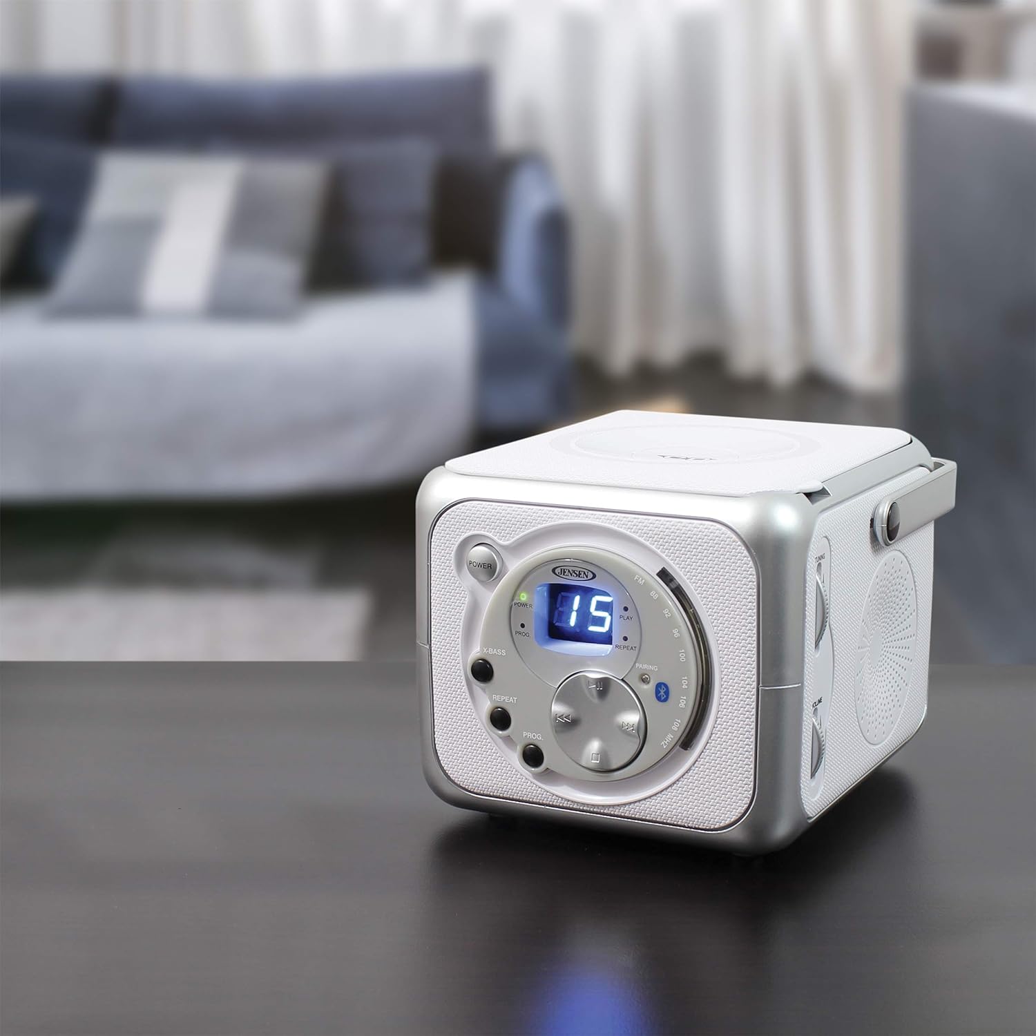 Jensen CD-555 Portable Bluetooth Stereo CD Player & FM Radio (white) (Electronics) ***AVAILABLE AS IN-STORE PICKUP ONLY*** (Copy)
