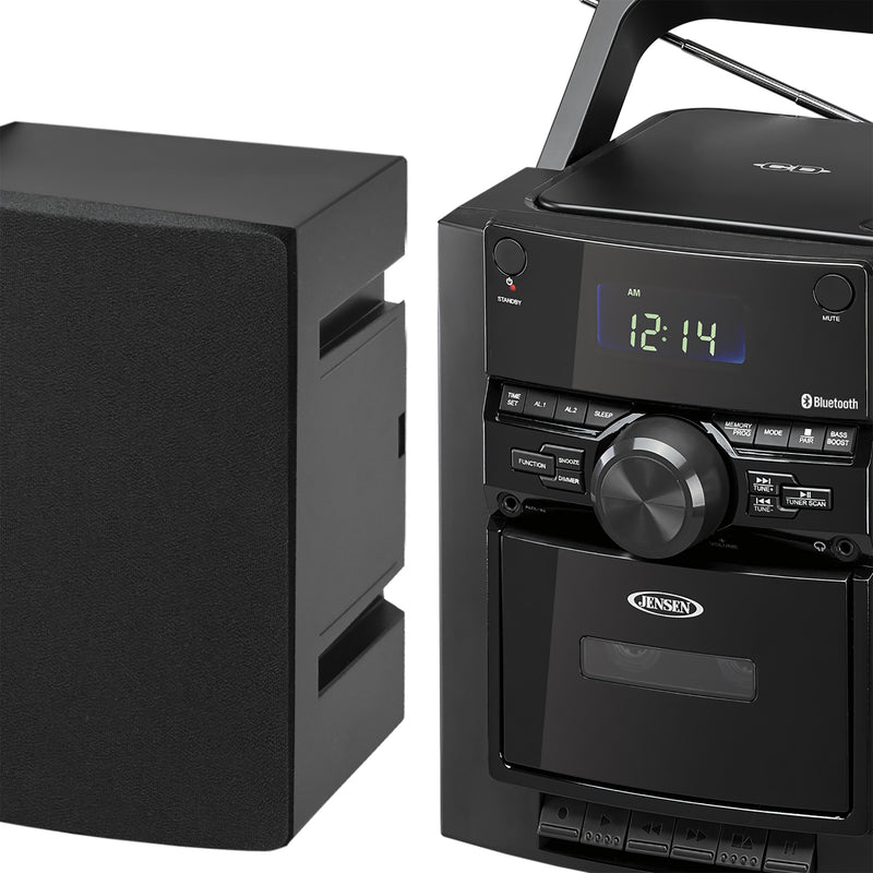 Jensen CD-785B Portable Stereo Bluetooth CD Music System with Cassette and Digital AM/FM Radio (Black) (Electronics) ***AVAILABLE AS IN-STORE PICKUP ONLY***