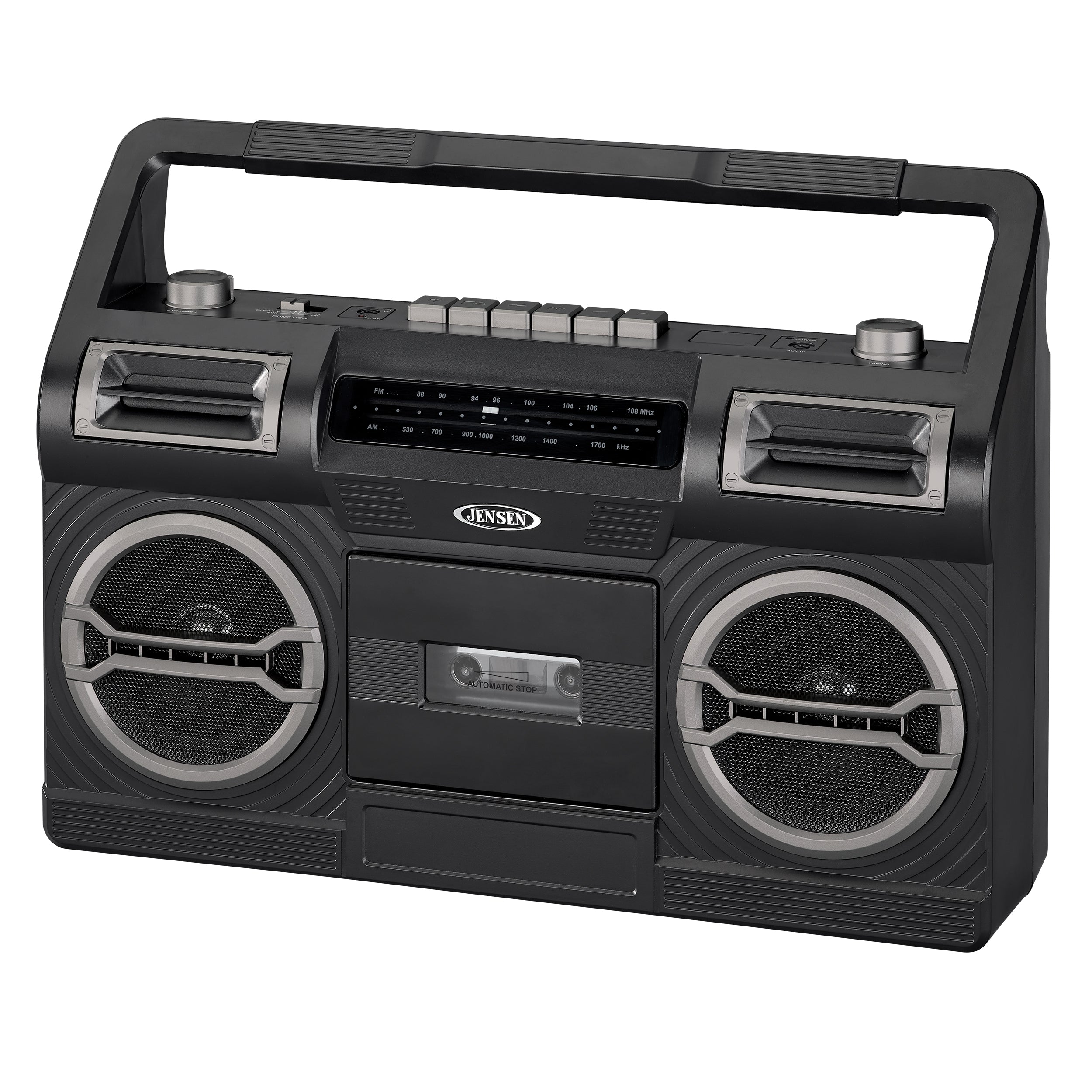 Jensen CD500 Boombox Cassette Player/Recorder AM/FM Stereo Radio (Black) (Electronics) ***AVAILABLE AS IN-STORE PICKUP ONLY***