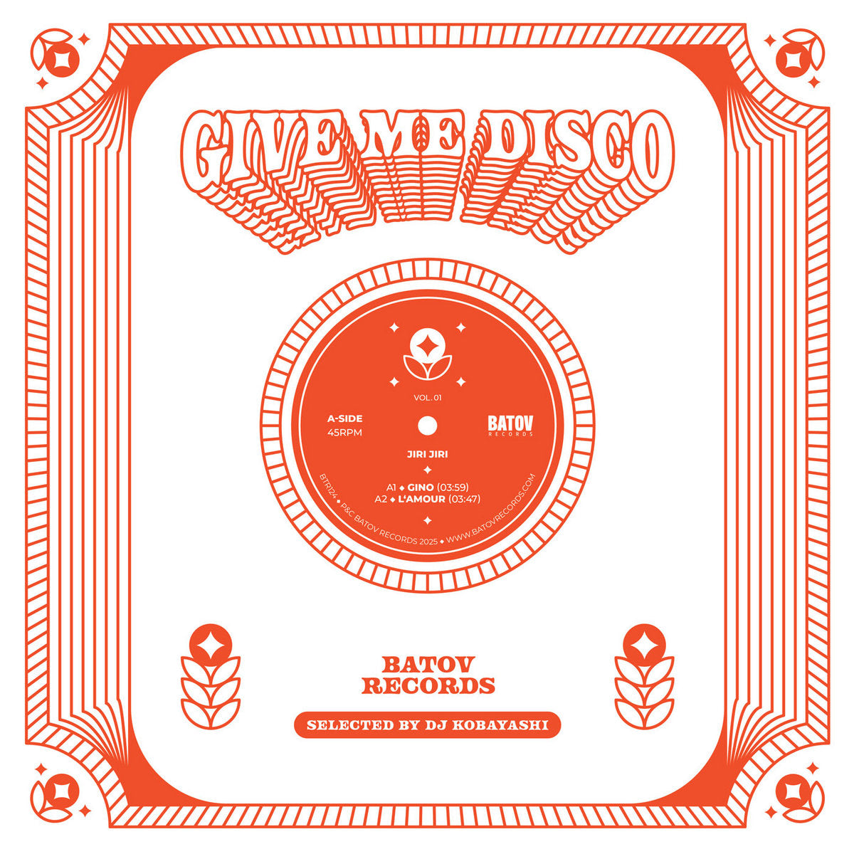 Jiri Jiri - Give Me Disco Vol. 1, Selected By DJ Kobayashi (12") (New Vinyl)