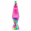 Lava Lamp Classic - PINK WAX / PINK LIQUID / SPARKLY TIE DYE BASE 14.5" - For PICK UP ONLY