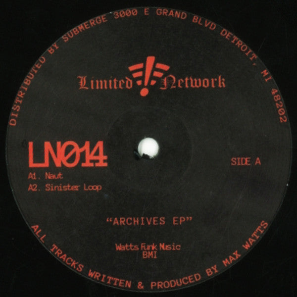 Max Watts – Archives EP (2xLP) (12") (New Vinyl)