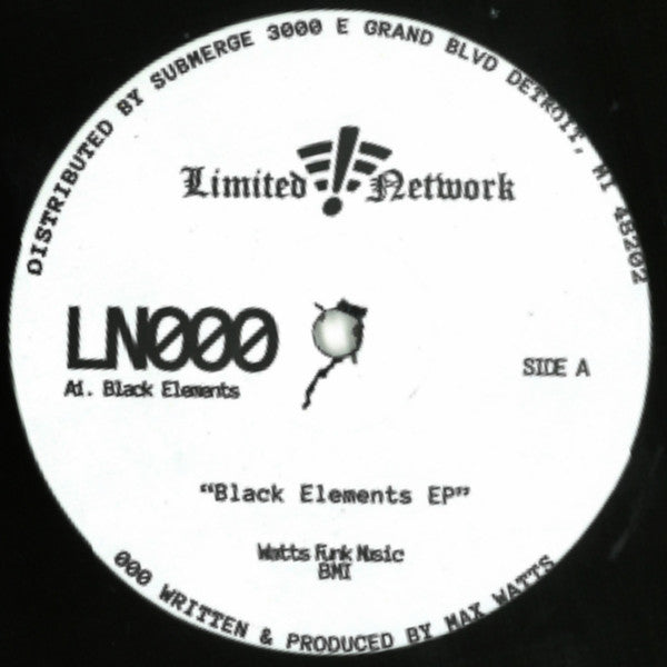 Max Watts – Black Elements EP (12") (New Vinyl)