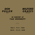 Milford Graves & Don Pullen - In Concert At Yale University (New Vinyl)