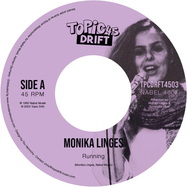 Monika Linges - Running / Till We Get There 7" (New Vinyl)