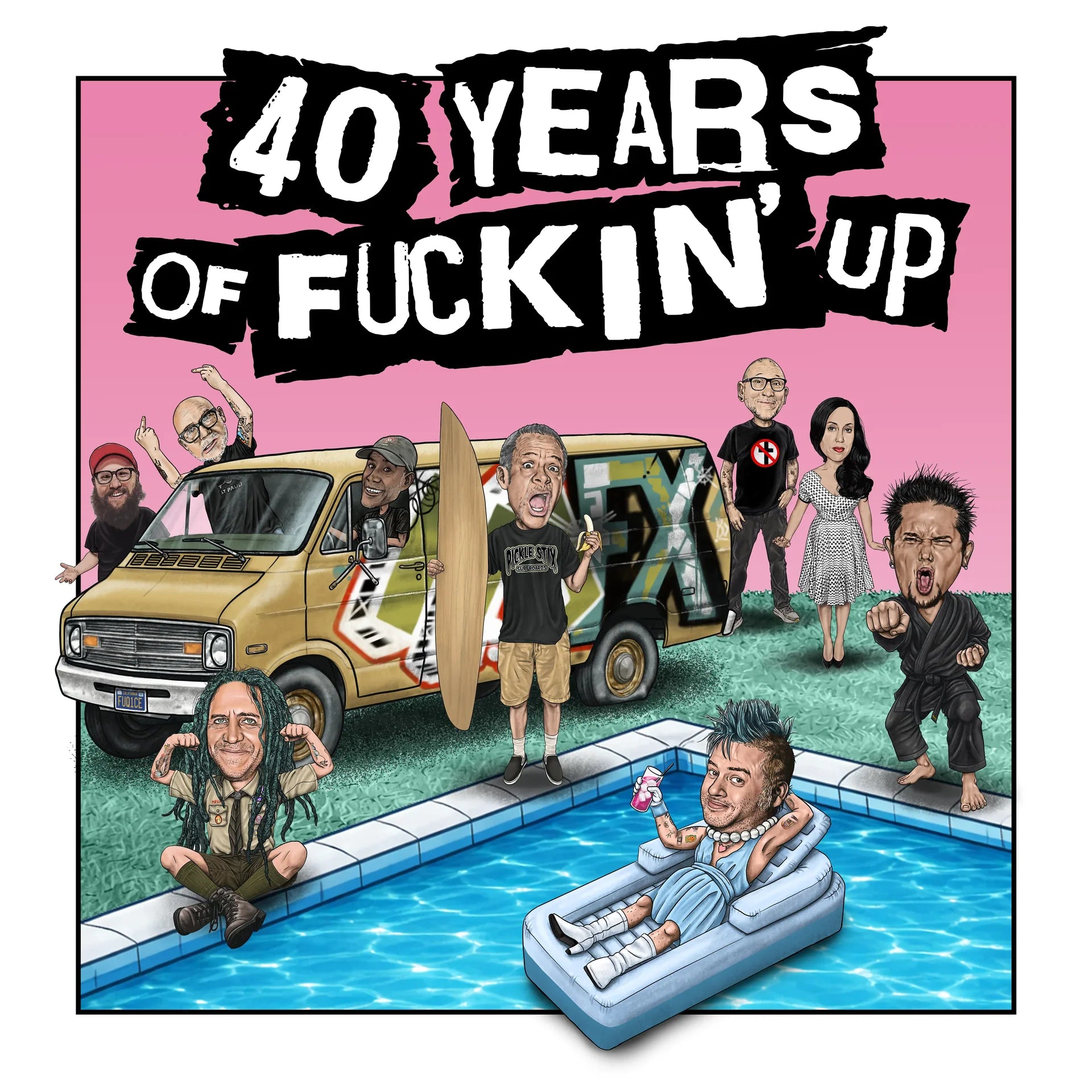 NOFX - 40 Years Of Fuckin' Up: Soundtrack + Score (Pink Vinyl) (New Vinyl)