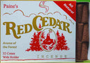 PAINE's RED CEDAR INCENSE CONES (1/2″ BASE X 1 1/4″ TALL) - Thrift Box 32 PCS W/ HOLDER.