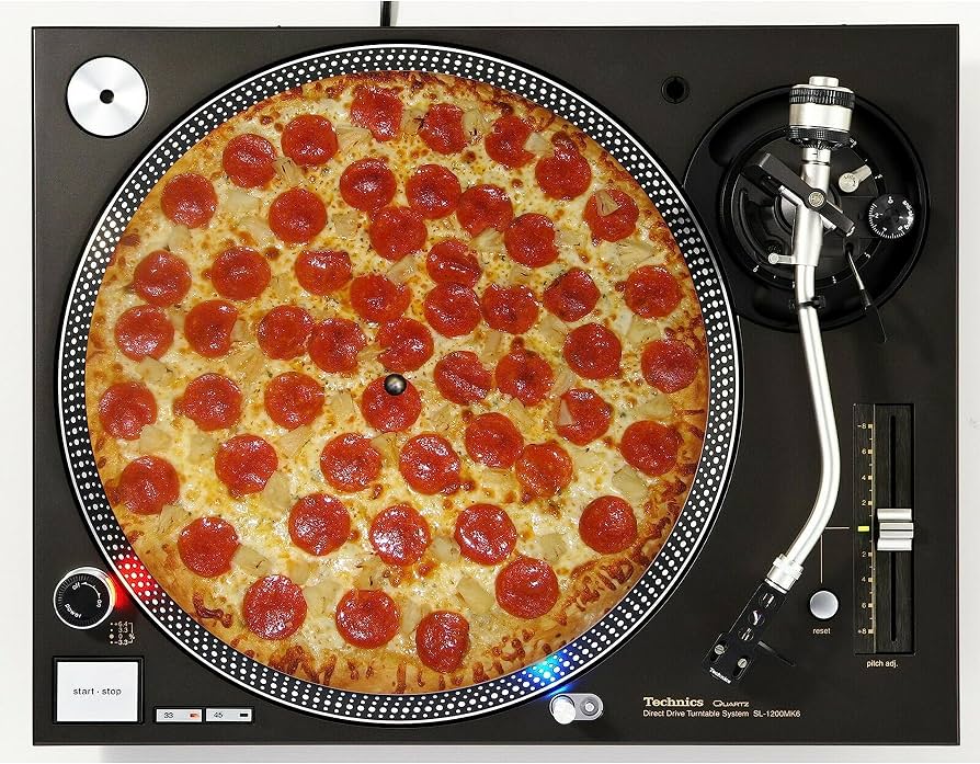 Pepperoni Pizza Felt Turntable Slipmat