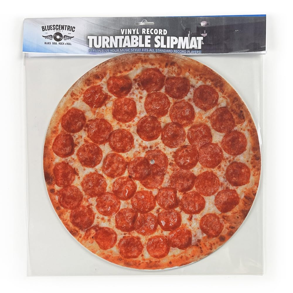 Pepperoni Pizza Felt Turntable Slipmat