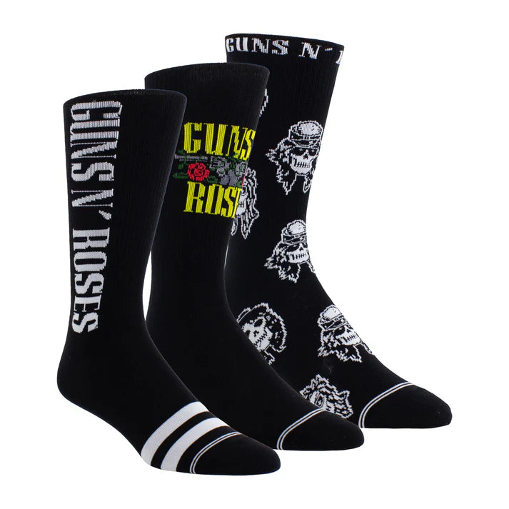 Perri Socks - GUNS N' ROSES ASSORTED CREW, 3PAIR - One Size