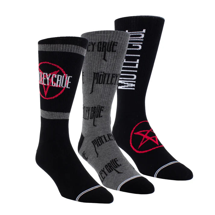 Perri Socks - MOTLEY CRUE ASSORTED CREW, 3PAIR - One Size