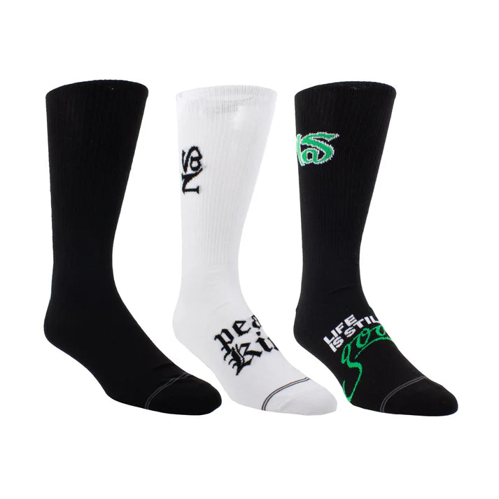Perri Socks - NAS ASSORTED CREW, 3PAIR - One Size