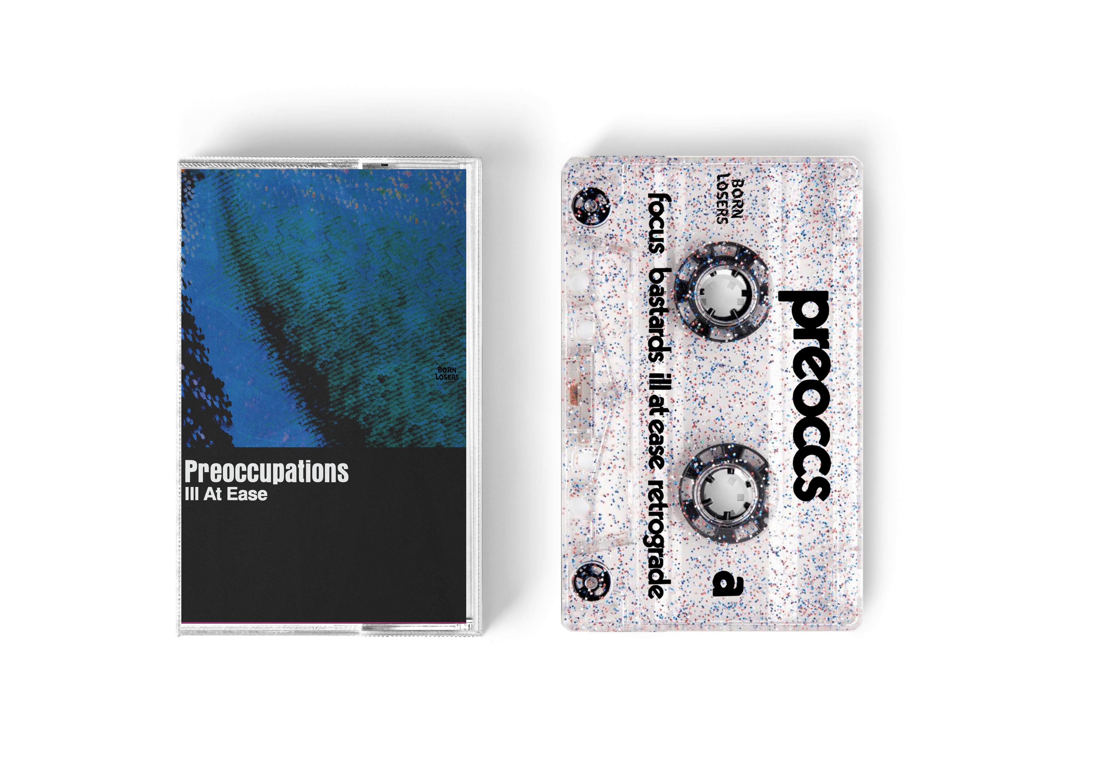 Preoccupations - Ill At Ease (Clear w/Glitter) (New Cassette)