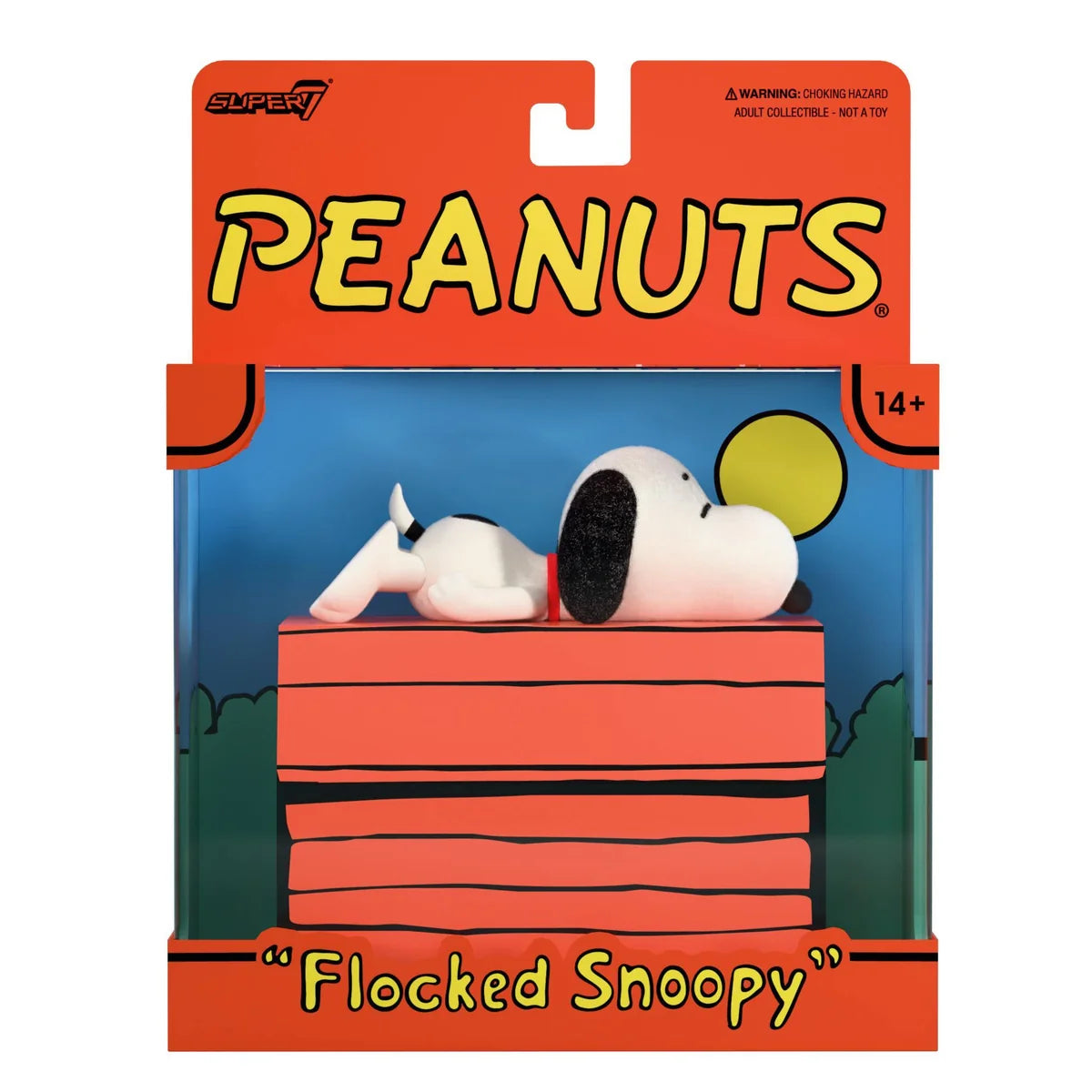 SUPER7 -Peanuts - Flocked Sleeping Snoopy ReAction Figure