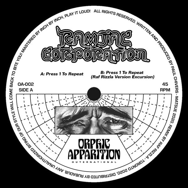 Ramjac Corporation (Raf Reza) - Press 1 To Repeat 12" (New Vinyl)