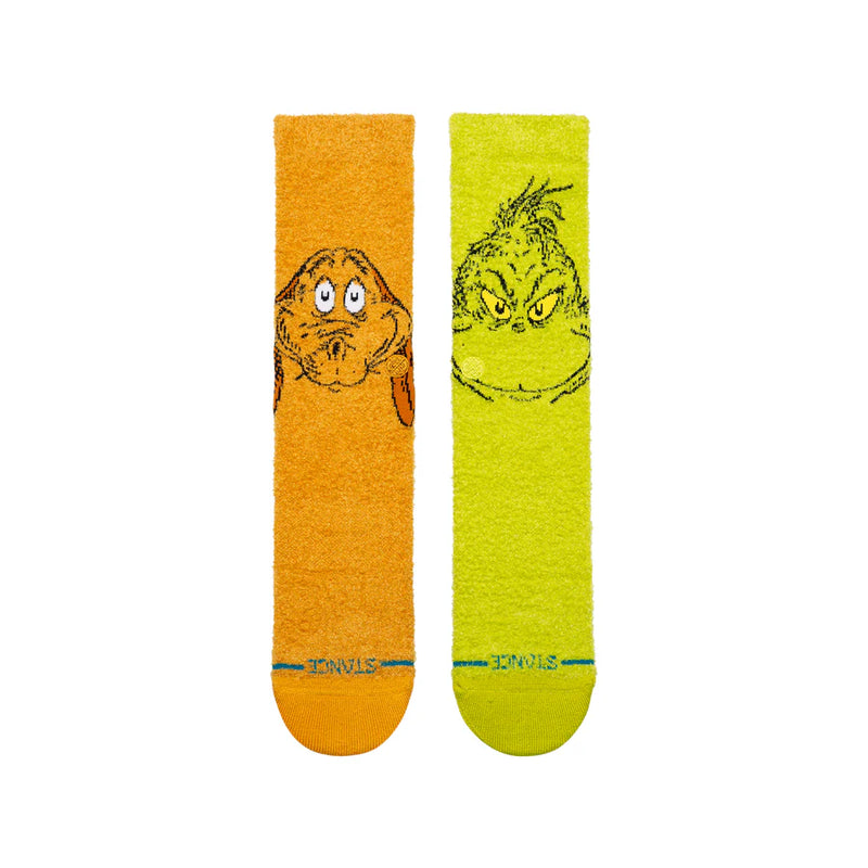 STANCE - Grinch And Max Fuzzy Crew Socks