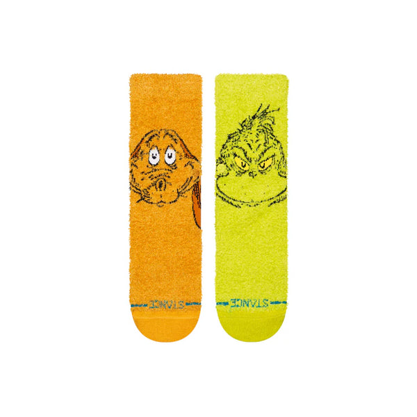 STANCE - Kid's Size Grinch and Max Fuzzy Crew Socks